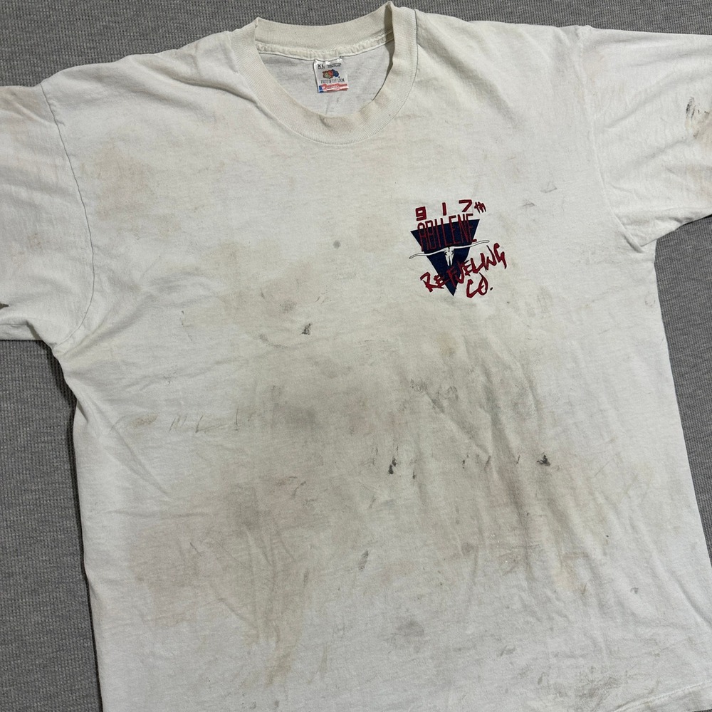 Vintage 90s 917th Air Refueling Dyess AFB Thrashed Military Double Sided Tee XL - Picture 3 of 9